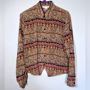 Nancy Crystal Button-Up Shirt. Size 14.